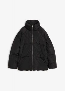 Kurtka puffer. Czarne kurtki bonprix, bez wzorów, bez kaptura. Za 179,99 zł.