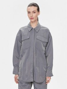 Samsøe Samsøe Koszula Gira F23400007 Szary Oversize. Szare koszule Samsøe & Samsøe, s, bez wzorów, z syntetyku, bez kołnierzyka, bez ramiączek. Za 479,99 zł.
