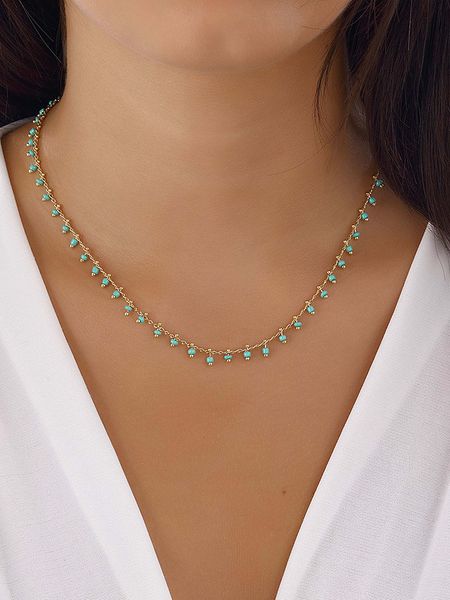 Nakkash Pozłacany naszyjnik z kryształkami rozmiar: onesize. Żółte naszyjniki Nakkash, z kryształem, metalowe. Za 87,40 zł.