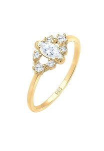 Elli Valentin Floral Zirkonia Kristalle 925er Silber Pierścionki 1 ct Damski. Pierścionki Elli, z cyrkonią, srebrne. Za 203,99 zł.