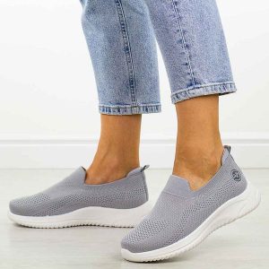 Szare sportowe buty damskie Vinceza 17367. Szare buty sportowe VINCEZA, na lato, bez wzorów, z tkaniny, bez zapięcia, na fitness i siłownię. Za 99,00 zł.