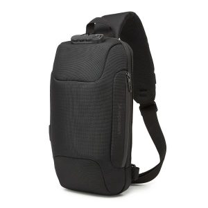 Plecak Wozinsky Premium na jedno ramię, antykradzieżowy z organizerem i USB. Czarne plecaki WOZINSKY. Za 89,00 zł.