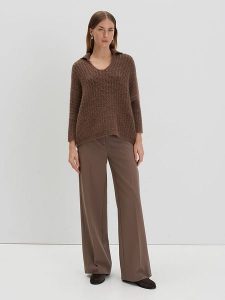 Someday Sweter w kolorze brązowym rozmiar: S. Brązowe swetry oversize someday., s, bez wzorów, z wełny, bez ramiączek. Za 173,99 zł.