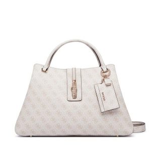 Torebka Guess. Białe kuferki Guess, z aplikacjami, bez dodatków. Za 674,99 zł.