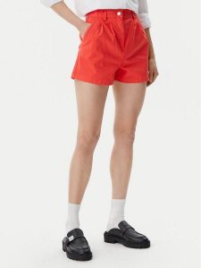 Tommy Jeans Szorty materiałowe Claire DW0DW21643 Pomarańczowy Regular Fit. Brązowe szorty Tommy Jeans, bez wzorów, z bawełny. Za 219,99 zł.