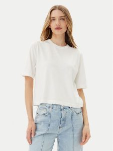 Vero Moda Sweter Silje 10320460 Biały Oversize. Białe swetry klasyczne Vero Moda, l, bez wzorów, z wiskozy, bez ramiączek. Za 89,99 zł.