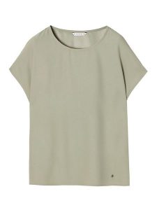 TATUUM Bluzka w kolorze khaki rozmiar: 40. Brązowe bluzki Tatuum, bez wzorów, z wiskozy, bez kołnierzyka, bez ramiączek. Za 110,04 zł.