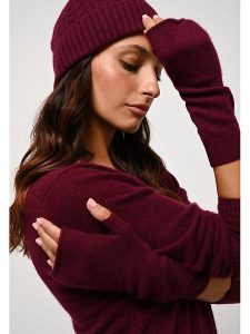 AUTHENTIC CASHMERE Kaszmirowe ocieplacze "Serre" w kolorze bordowym rozmiar: onesize. Czerwone czapki AUTHENTIC CASHMERE, bez wzorów, z kaszmiru. Za 127,35 zł.