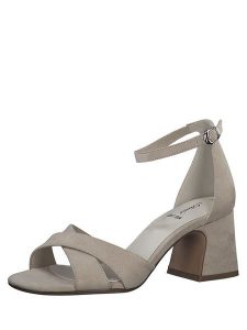 S. Oliver Sandały w kolorze beżowym rozmiar: 38. Brązowe sandały s.Oliver, bez wzorów, z otwartym noskiem, bez obcasa, na koturnie, bez zapięcia. Za 112,36 zł.