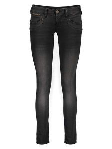 Herrlicher Dżinsy - Skinny fit - w kolorze czarnym rozmiar: W27/L30. Czarne jeansy Herrlicher, z aplikacjami, ze skóry. Za 149,31 zł.