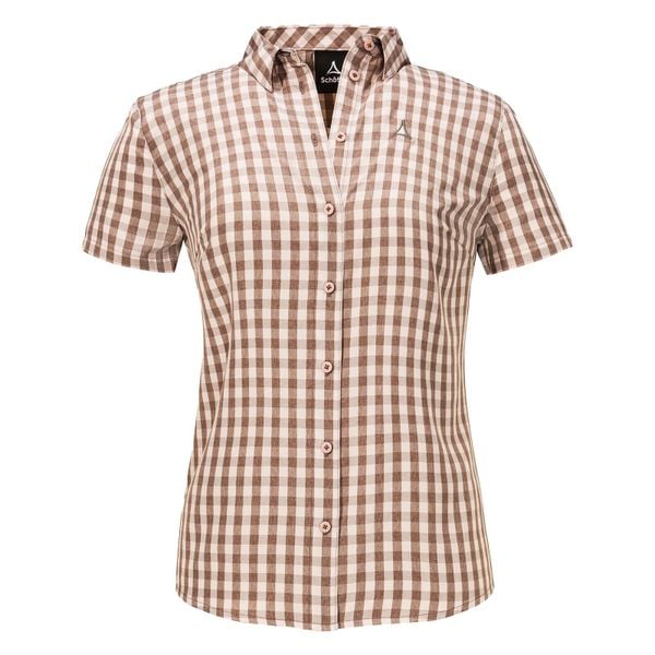 Koszula trekkingowa damska Schöffel Circ Dalfoss. Czerwone koszule Schöffel, bez wzorów, bez kołnierzyka, bez ramiączek. Za 269,99 zł.