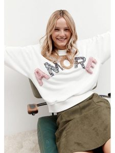 More & More Bluza w kolorze białym rozmiar: 34. Białe bluzy More & More, bez wzorów, bez kaptura. Za 144,24 zł.