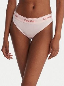 Calvin Klein Underwear Stringi LV00QF8518 Różowy. Czerwone stringi Calvin Klein Underwear, bez wzorów, z bawełny. Za 99,99 zł.