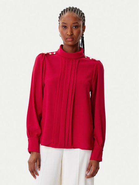 Artigli Bluzka ACBL003228 Czerwony Regular Fit. Czerwone bluzki Artigli, bez wzorów, z syntetyku, bez kołnierzyka, bez ramiączek. Za 219,99 zł.