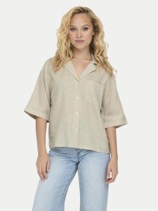 ONLY Koszula Tokyo 15314215 Szary Regular Fit. Szare koszule ONLY, xs, bez wzorów, z wiskozy, bez kołnierzyka, bez ramiączek. Za 79,99 zł.