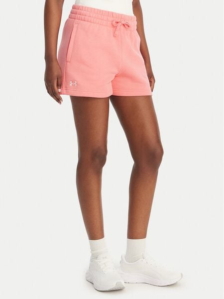Under Armour Szorty sportowe Rival Fleece Short 1382723 Różowy Loose Fit. Czerwone spodenki sportowe Under Armour, s, bez wzorów, z bawełny. Za 169,99 zł.