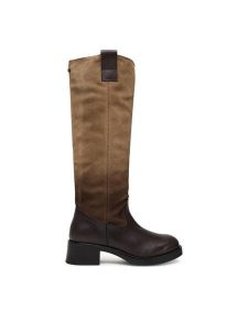 Steve Madden Kozaki Banner SM11003092 Brązowy. Brązowe kozaki Steve Madden, bez wzorów, ze skóry, bez obcasa, na płaskiej podeszwie, bez zapięcia. Za 689,99 zł.