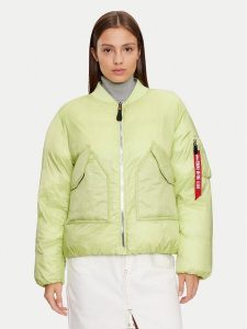 Alpha Industries Kurtka bomber 148004 Zielony Regular Fit. Zielone kurtki Alpha Industries, s, bez wzorów, z syntetyku, bez kaptura. Za 479,99 zł.