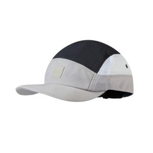 Czapka z daszkiem do biegania unisex Buff 5 Panel Go Cap Gray oddychająca. Czarne czapki Buff, bez wzorów, sportowe. Za 145,92 zł.