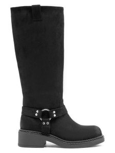 C'M Kozaki w kolorze czarnym rozmiar: 37. Czarne kozaki C'M, na zimę, bez wzorów, z okrągłym noskiem, bez obcasa, bez zapięcia. Za 173,99 zł.