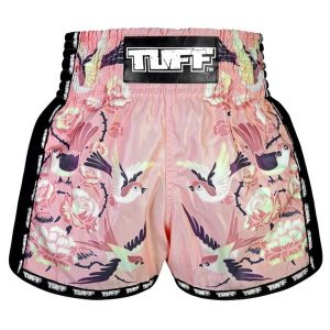 Spodenki treningowe TUFF Pink Birds and Roses. Czerwone szorty TUFF, bez wzorów, sportowe. Za 149,00 zł.