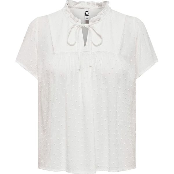 JDY Bluzka "Jdylima" w kolorze białym rozmiar: 38. Białe bluzki JDY, bez wzorów, z wiskozy, bez kołnierzyka, bez ramiączek. Za 78,66 zł.