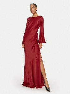 ACCESS FASHION Sukienka wieczorowa 44-3338-198 Czerwony Regular Fit. Czerwone sukienki ACCESS FASHION, bez wzorów, z wiskozy, wizytowe, bez kołnierzyka, bez ramiączek. Za 589,99 zł.