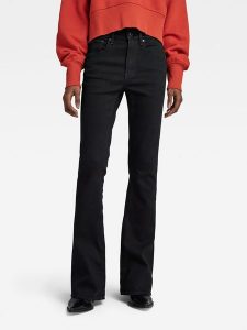 G-Star Dżinsy "3301" - Skinny Flare fit - w kolorze czarnym rozmiar: W25/L30. Czarne jeansy G-Star, z aplikacjami. Za 140,53 zł.