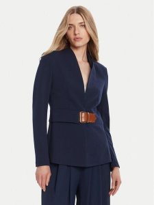 Rinascimento Marynarka CFC0126214003 Granatowy Slim Fit. Niebieskie marynarki i żakiety Rinascimento, xs, bez wzorów, z syntetyku. Za 539,99 zł.