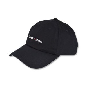 Damska Czapka z daszkiem bejsbolówka Hilfiger Tommy Jeans Sport - AW0AWI4596 0GJ. Czarne czapki TOMMY HILFIGER, bez wzorów, z jeansu, sportowe. Za 129,00 zł.