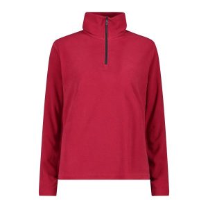 Damski polar CMP. Czerwone swetry klasyczne CMP, na zimę, z polaru, bez kołnierzyka. W wyprzedaży za 143,85 zł.