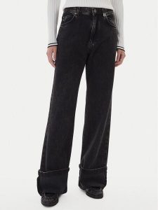 PINKO Jeansy Wanda 105541 A2RR Czarny Regular Fit. Czarne jeansy Pinko, bez wzorów, z bawełny. Za 691,99 zł.