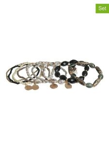 BLE Bransoletki (9 szt.) rozmiar: onesize. Czarne bransoletki BLE, metalowe. Za 35,68 zł.