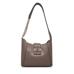 Torebka Guess. Brązowe torebki klasyczne Guess, z aplikacjami, bez dodatków. Za 399,99 zł.