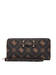 Guess Portfel Silia Slg SWGP98 90146 Brązowy. Brązowe portfele Guess, z aplikacjami, ze skóry. Za 199,99 zł.