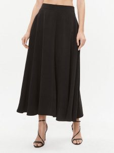 Dixie Spódnica midi GCGOUANA Czarny Regular Fit. Czarne spódnice Dixie, s, bez wzorów, z wiskozy, midi. Za 269,99 zł.