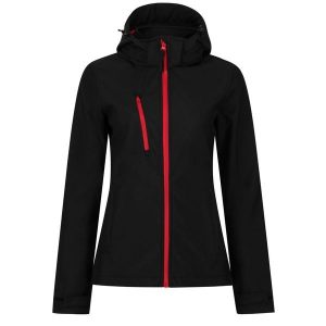 Kurtka Damska Venturer 3 Layer Hooded Soft Shell Jacket. Czarne kurtki Regatta, xl, bez wzorów, bez kaptura. Za 199,99 zł.