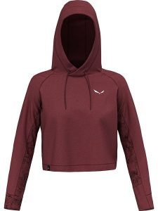 Salewa Bluza funkcyjna w kolorze czerwonym rozmiar: 40. Czerwone bluzy Salewa, bez wzorów, z bawełny, z kapturem. Za 206,42 zł.