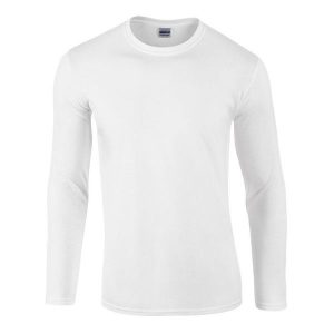 Koszulka Z Długim Rękawem Unisex Softstyle Dla Dorosłych. Brązowe bluzki GILDAN, s, bez wzorów, sportowe, bez kołnierzyka, bez ramiączek. Za 77,99 zł.
