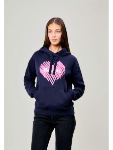 Bench Bluza "Lally" w kolorze granatowym rozmiar: 42. Niebieskie bluzy Bench, bez wzorów, z kapturem. Za 146,45 zł.