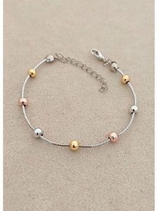 Nakkash Posrebrzana bransoletka z elementami ozdobnymi rozmiar: onesize. Szare bransoletki Nakkash, posrebrzane. Za 30,99 zł.