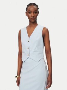 Rinascimento Kamizelka garniturowa CFC0128644003 Różowy Regular Fit. Czerwone kamizelki Rinascimento, s, bez wzorów, z syntetyku, bez kołnierzyka, bez ramiączek, bez kaptura. Za 399,99 zł.