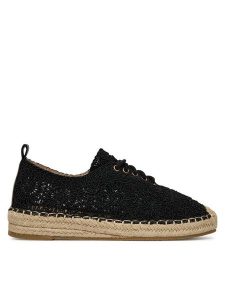 DeeZee Espadryle 3H33549-1 Czarny. Czarne espadryle DeeZee, bez wzorów, z materiału, bez obcasa. Za 119,99 zł.