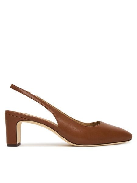 LAUREN RALPH LAUREN Czółenka 802P00096002 Brązowy. Brązowe czółenka Lauren Ralph Lauren, bez wzorów, ze skóry, bez obcasa, bez zapięcia. Za 769,99 zł.