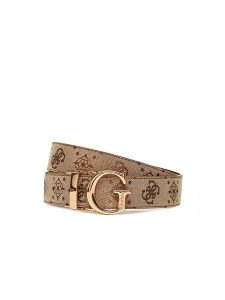 Guess Pasek w kolorze jasnobrązowo-beżowym rozmiar: 95. Brązowe paski Guess, z aplikacjami, z materiału. Za 224,52 zł.