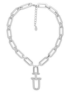 U.S. Polo Assn. Naszyjnik z elementami ozdobnymi - dł. 46 cm rozmiar: onesize. Szare naszyjniki U.S. Polo Assn., z kryształem, metalowe. Za 165,99 zł.