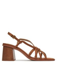 Pepe Jeans Sandały PLS90703 Brązowy. Brązowe sandały Pepe Jeans, bez wzorów, z jeansu, bez obcasa, na słupku, bez zapięcia. Za 239,99 zł.