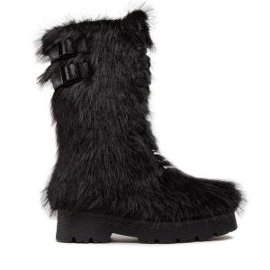 Kozaki Jenny Fairy. Czarne kozaki Jenny Fairy, bez wzorów, bez obcasa, na płaskiej podeszwie, bez zapięcia. Za 279,99 zł.