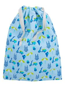 Overbeck and Friends Worek w kolorze błękitnym do przechowywania - 27 x 37 cm rozmiar: onesize. Niebieskie shopper bag Overbeck and Friends, bez wzorów, z bawełny, bez dodatków. Za 22,45 zł.