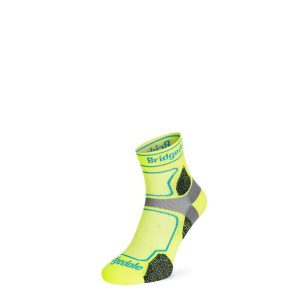 Skarpety do biegania Bridgedale Ultra Lt T2 Coolmax Sport 3/4 Crew. Żółte skarpetki Bridgedale, bez wzorów. Za 74,99 zł.